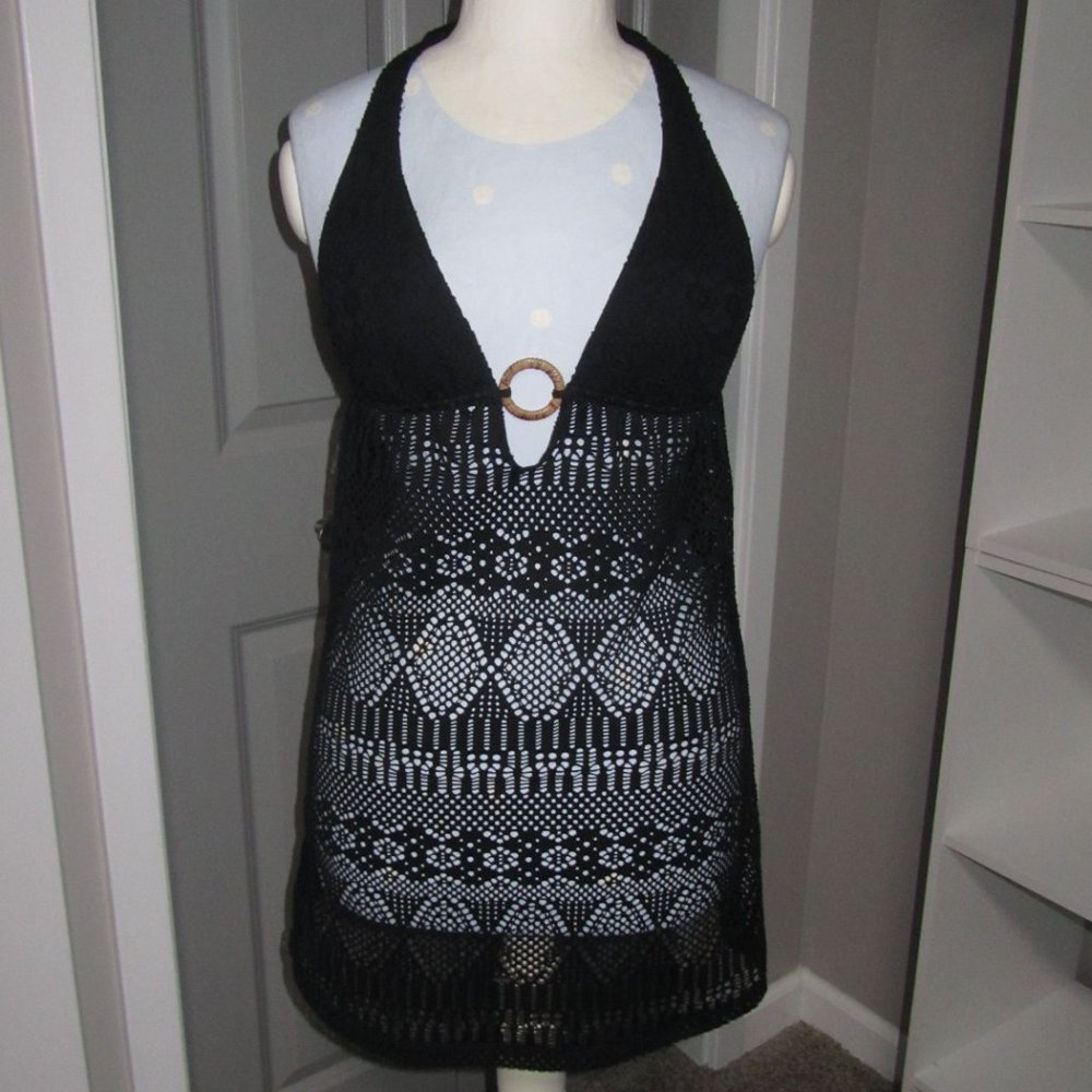 Women's halter style swim cover-up top by Ralph Lauren Size Small EUC.